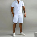 Refined Polo and Tailored Shorts Set for Men