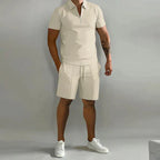 Refined Polo and Tailored Shorts Set for Men