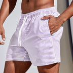 Refined Striped Swim Shorts for Men