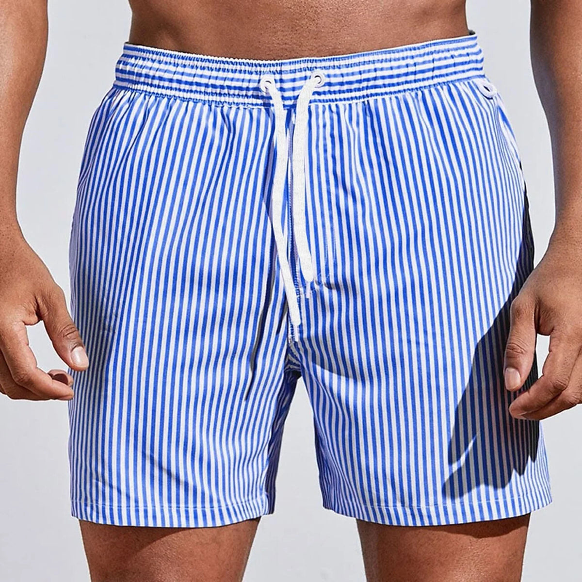 Refined Striped Swim Shorts for Men
