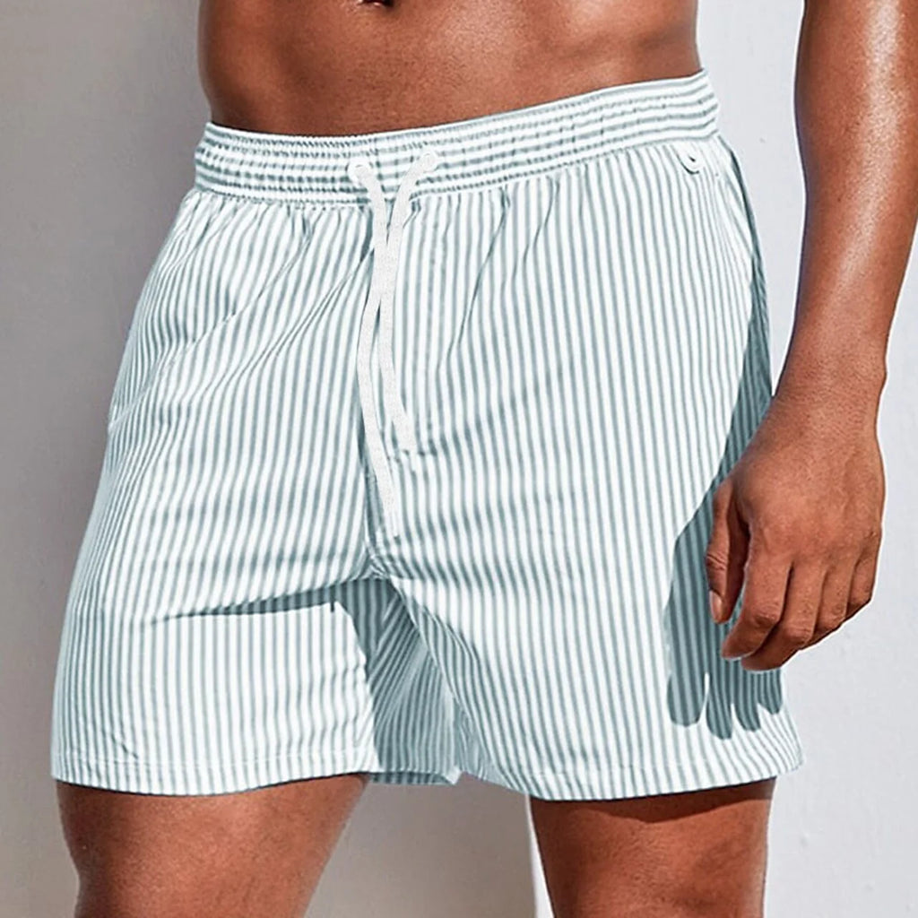 Refined Striped Swim Shorts for Men