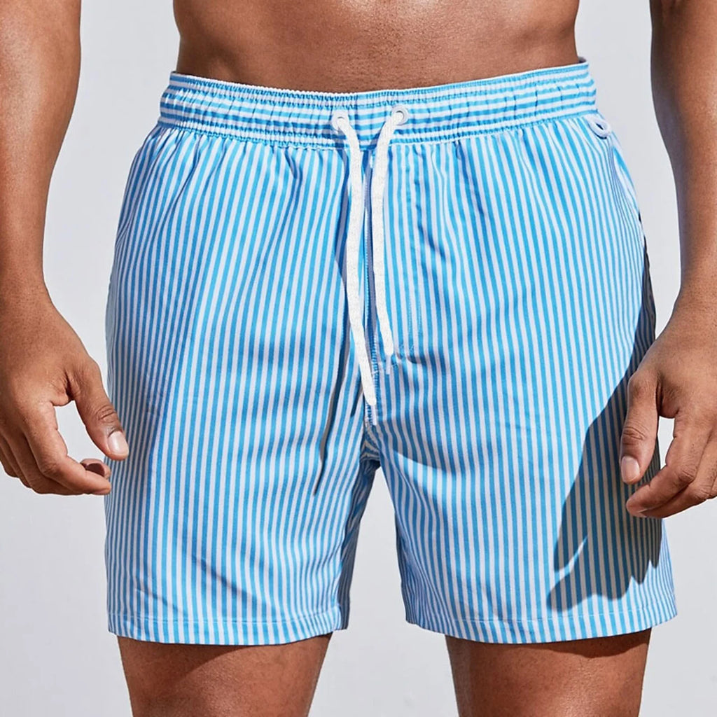 Refined Striped Swim Shorts for Men