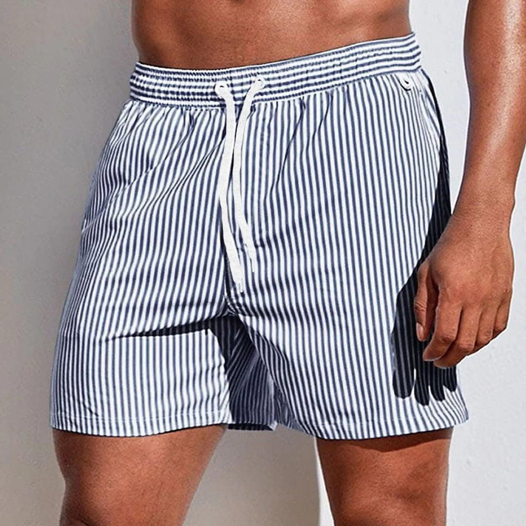 Refined Striped Swim Shorts for Men