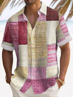 Retro Button-Down Casual Shirt for Men