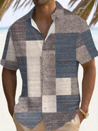 Retro Button-Down Casual Shirt for Men