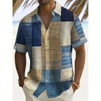 Retro Button-Down Casual Shirt for Men