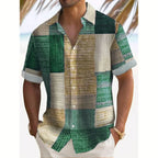Retro Button-Down Casual Shirt for Men