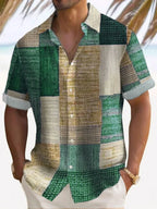 Retro Button-Down Casual Shirt for Men