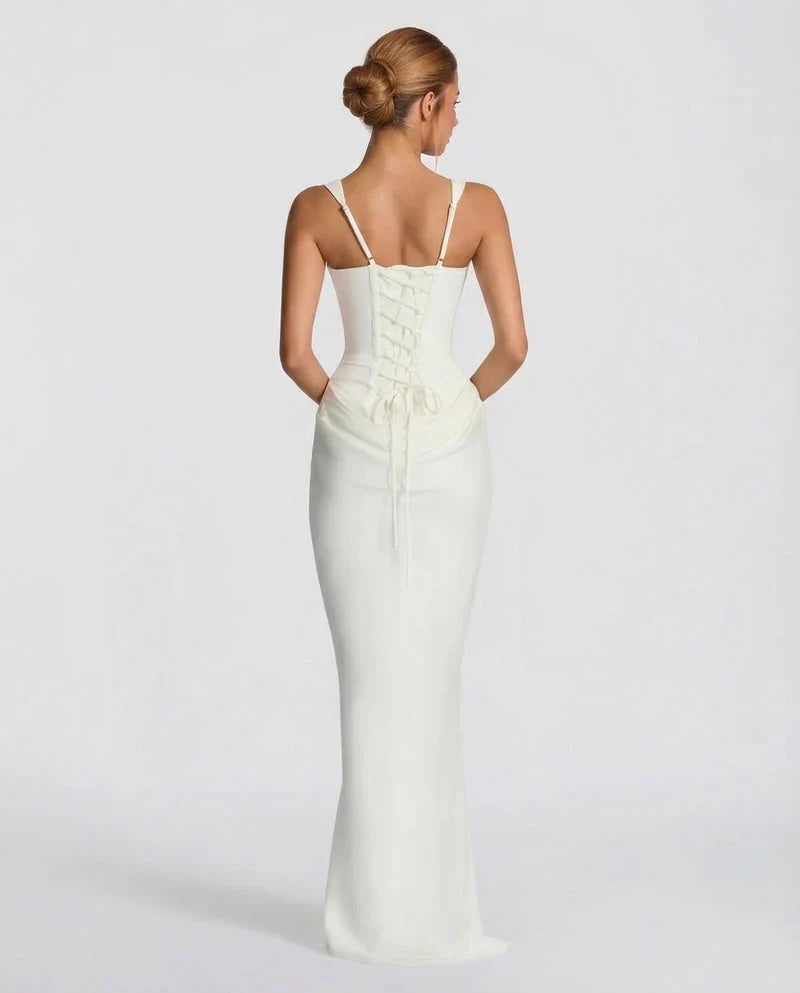 Satin Corset Maxi Dress