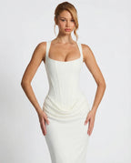 Satin Corset Maxi Dress