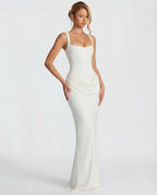 Satin Corset Maxi Dress