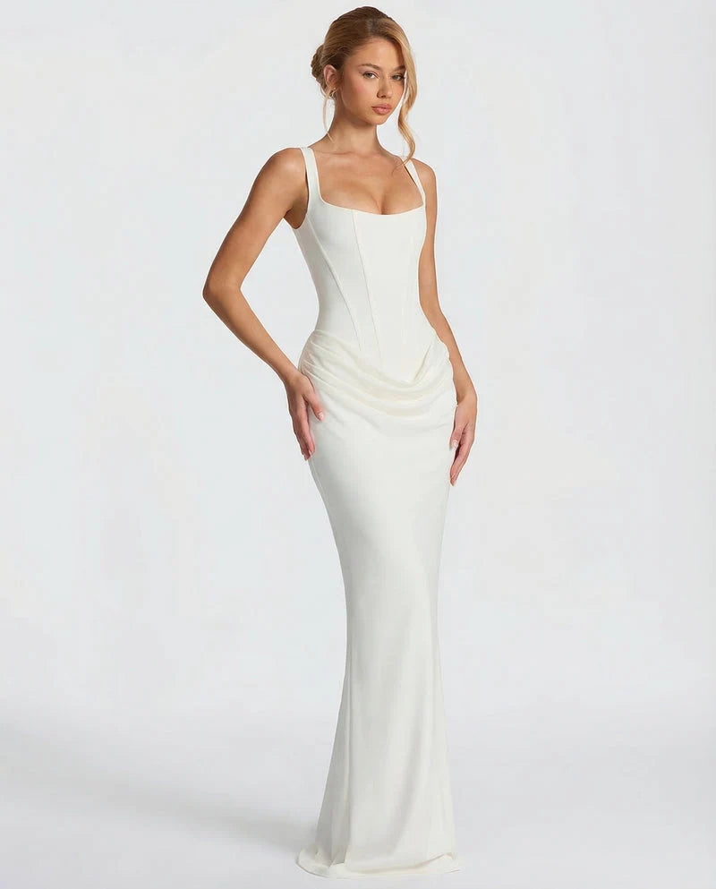 Satin Corset Maxi Dress