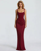 Satin Corset Maxi Dress