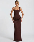 Satin Corset Maxi Dress