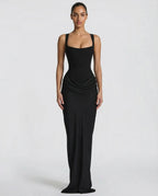 Satin Corset Maxi Dress