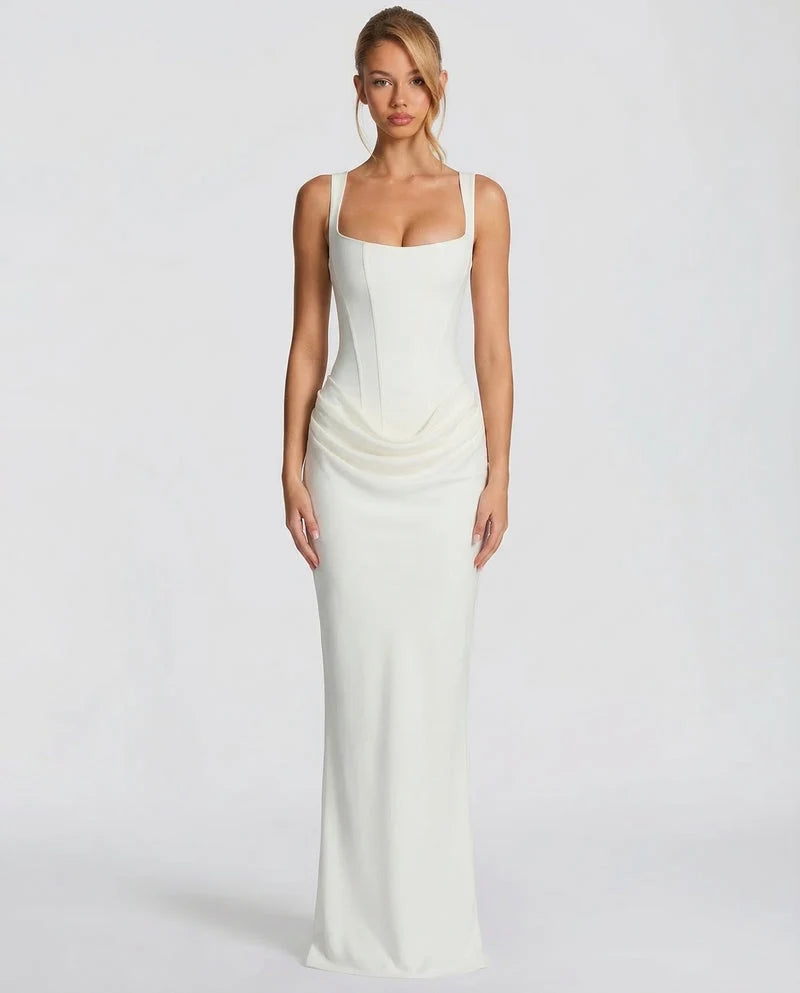 Satin Corset Maxi Dress