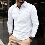 Smart Casual Long-Sleeved Polo Shirt for Men