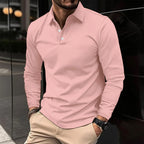 Smart Casual Long-Sleeved Polo Shirt for Men