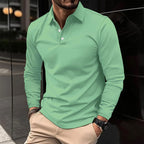 Smart Casual Long-Sleeved Polo Shirt for Men