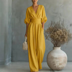 Sophia Merriweather Wide-Leg Linen Jumpsuit