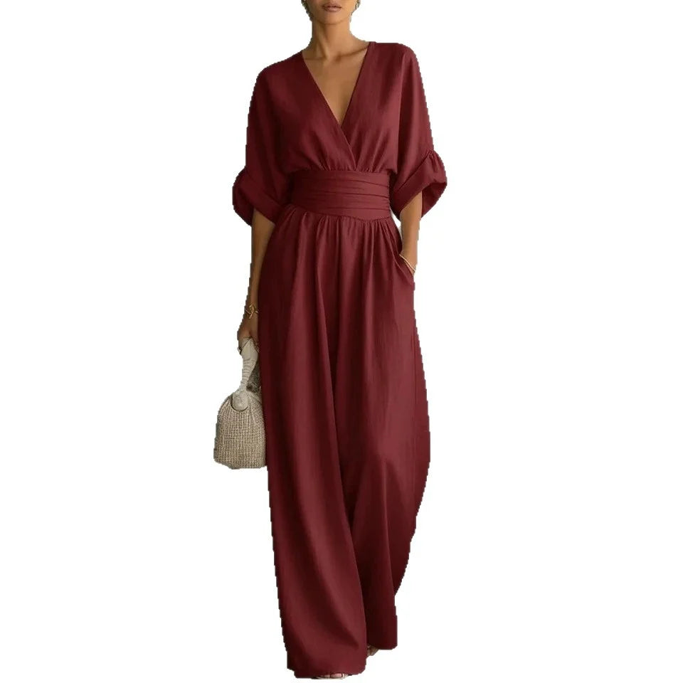 Sophia Merriweather Wide-Leg Linen Jumpsuit
