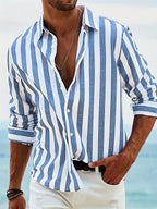 Striped Relaxed-Fit Casual Shirt for Men
