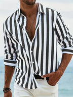 Striped Relaxed-Fit Casual Shirt for Men