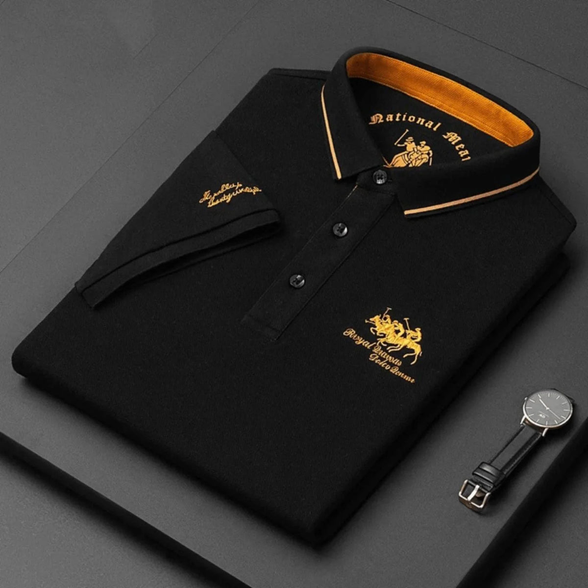 Stylish Button-Up Everyday Polo Shirt for Men