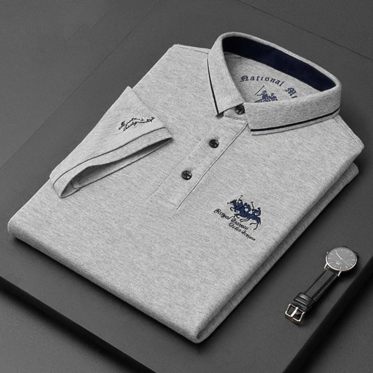 Stylish Button-Up Everyday Polo Shirt for Men