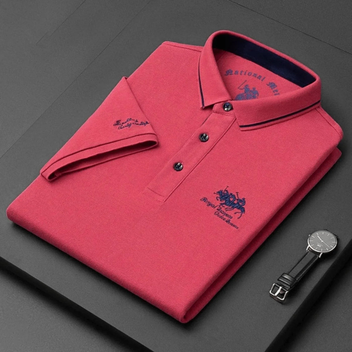 Stylish Button-Up Everyday Polo Shirt for Men