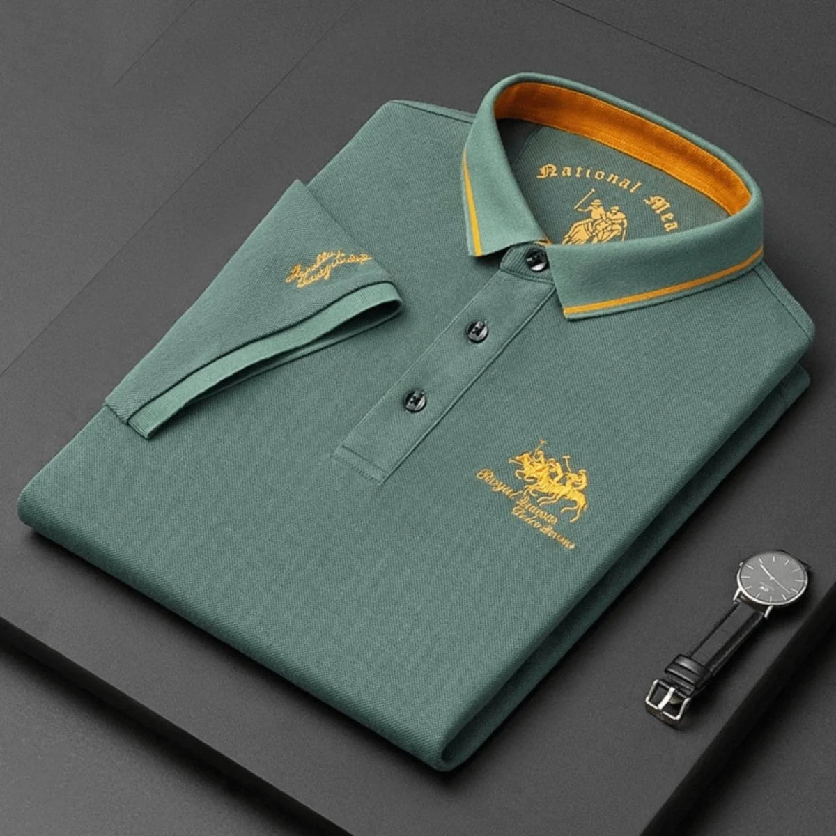 Stylish Button-Up Everyday Polo Shirt for Men