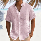 Tropical Print Short-Sleeve Shirt for Men