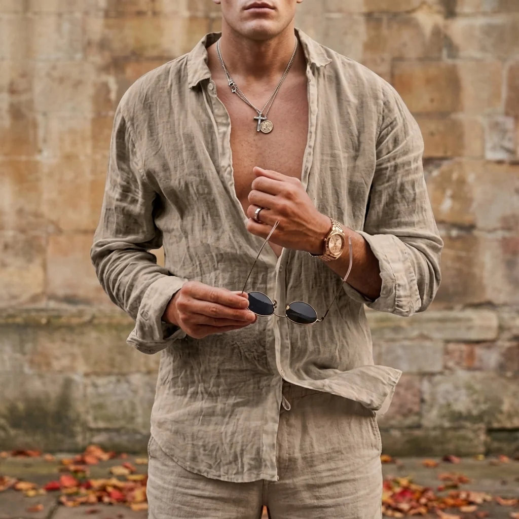 Ubeda Linen Button-Down Shirt