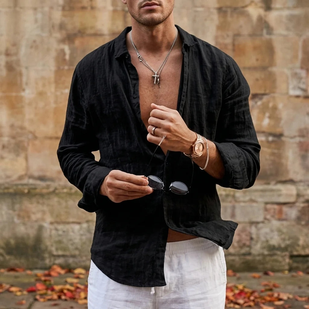 Ubeda Linen Button-Down Shirt