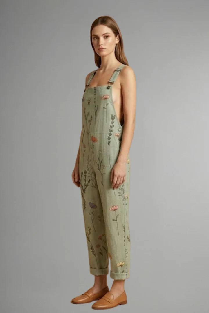 Women's Adjustable Strap Wide-Leg Jumpsuit