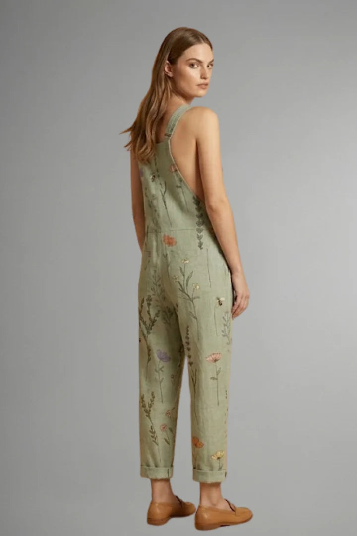 Women's Adjustable Strap Wide-Leg Jumpsuit