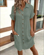 Women's Casual Lightweight Collared Polo Dress