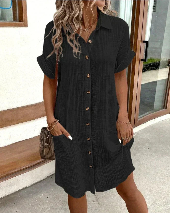 Women's Casual Lightweight Collared Polo Dress