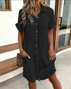 Women's Casual Lightweight Collared Polo Dress
