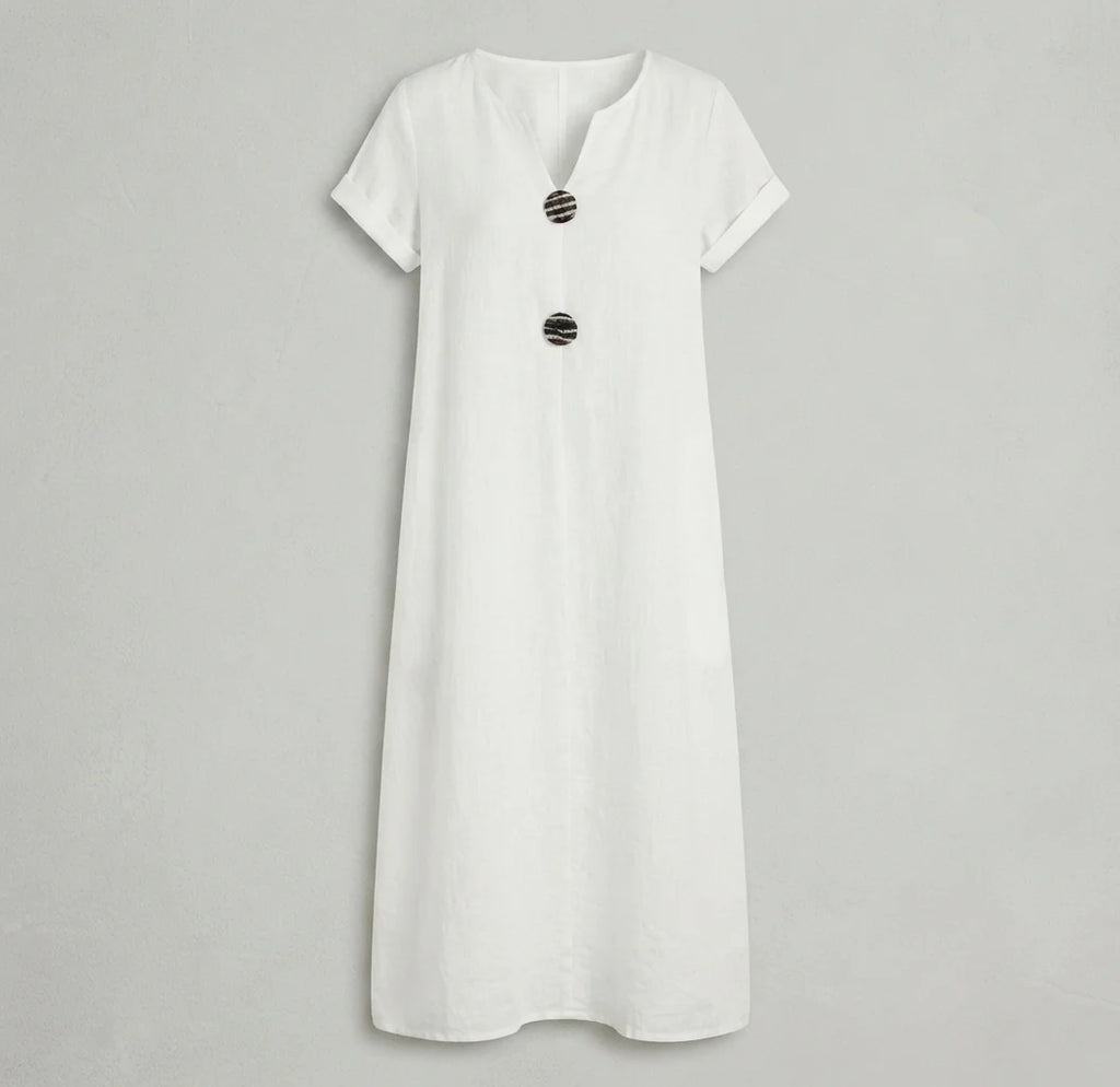 Women's Casual Linen Look Midi Dress