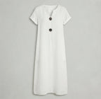 Women's Casual Linen Look Midi Dress