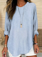 Women's Chic Striped Silhouette Blouse