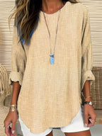 Women's Chic Striped Silhouette Blouse