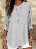 Women's Chic Striped Silhouette Blouse