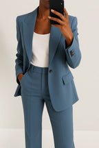Women's Chic Two-Piece Blazer and Trouser Set