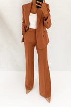 Women's Chic Two-Piece Blazer and Trouser Set