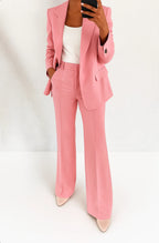 Women's Chic Two-Piece Blazer and Trouser Set