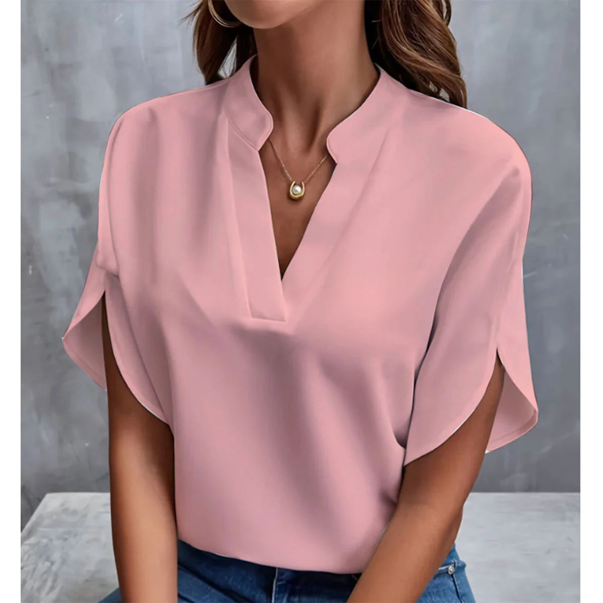 Women's Chiffon V-Neck Blouse