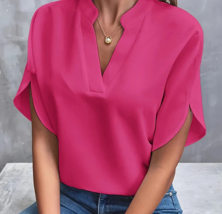Women's Chiffon V-Neck Blouse
