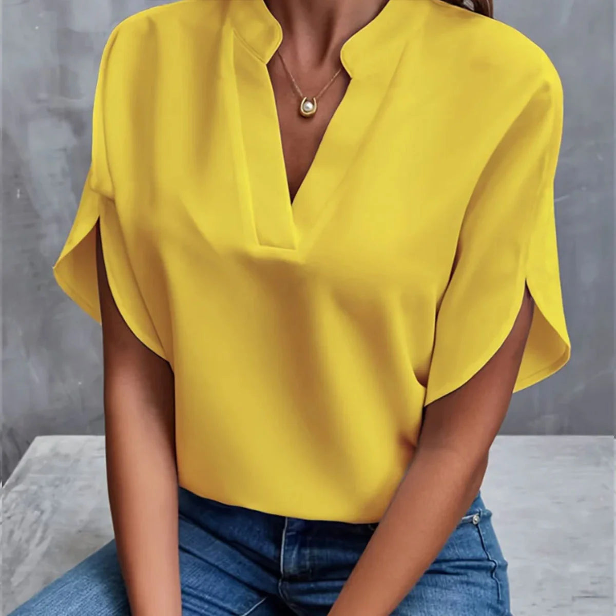 Women's Chiffon V-Neck Blouse